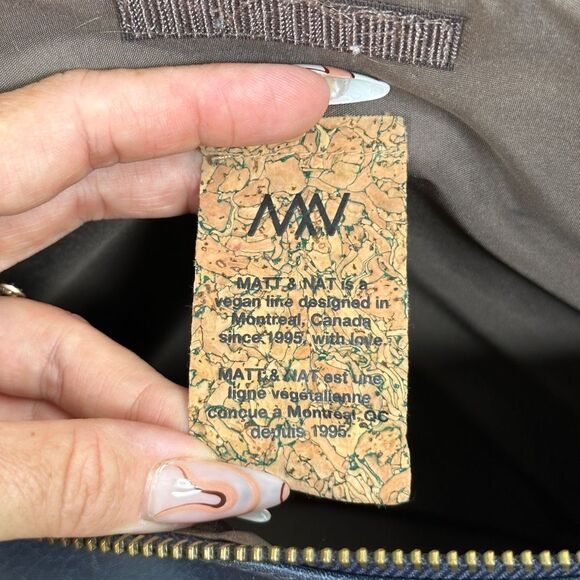 Matt & Nat Vegan Leather Backpack - Navy Blue - Picture 11 of 16